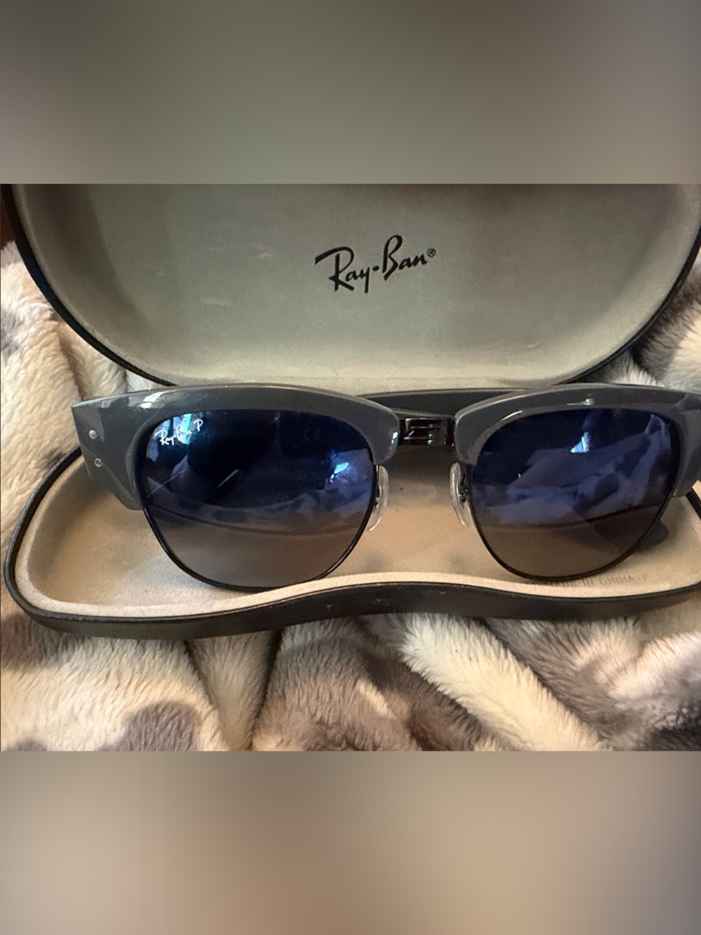 Ray-Ban RB0316S Mega Clubmaster Customized Polarized Sunglasses 53-21